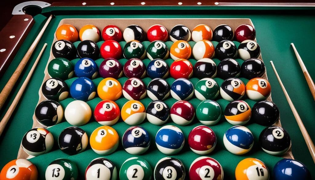 how to set up pool balls